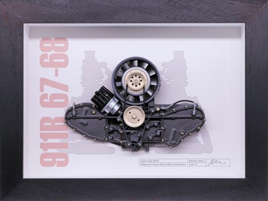 &lt;!--value not found--&gt; 911 Engine Cutaway - 911R 1:4 Scale - Framed